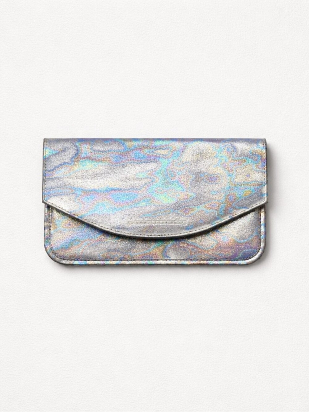 Aimee Kestenberg Iridescent Holographic Silver Envelope Wallet